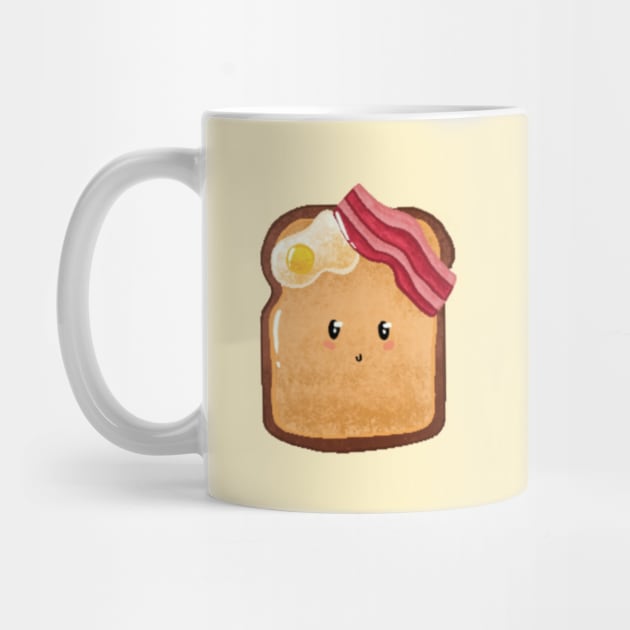 Eggs, bacon and toast by Mydrawingsz